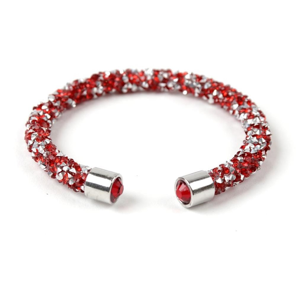 Ombre crystal ruby open bracelet adjustable 6"-9" wrist